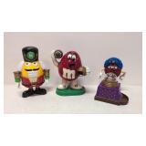 (3) M & M candy Dispencers