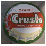 Porcelain 36" orange Crush single sided sign