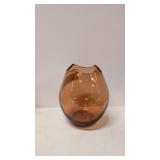 Empoli Honey Amber Blown glass brandy Snifter vase