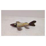 Vintage Folk Art carved wood ice fishing decoy