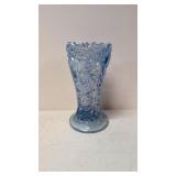 L. E. Smith Blue Iridecent Aztec Heritage Vase