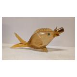 Mid Century Modern Blown art glass fish decanter