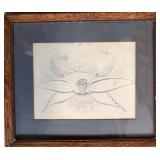 Rare ! original Antique 1875 drawing / Calligraphy