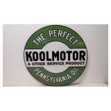 30' Single Sided Porcelain Koolmotor oil sign
