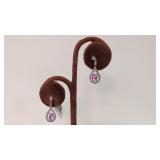 Pink Topaz Dinner Earrings