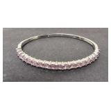 Pink Stones Bangle Bracelet