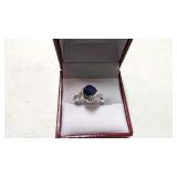 Sapphire & diamond dinner ring