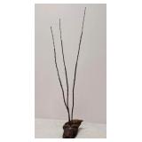Mid Century Modern Sculpture of welded wire on wod
