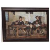 Acrylic painting on canvas 'School Kids'