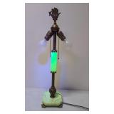 Antique Uranium Onyx table lamp