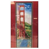 Water Color 'Golden Gate Bridge' signed C.Guzma