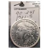 !921 - S  Morgan Silver Dollar