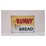 Bunny Bread Embossed metal sign