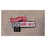 Porcelain Pure Oil Drive Safely Tag Topper