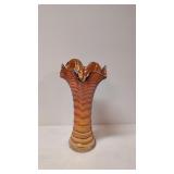 Vintage Imperial ripple carnival glass vase