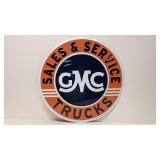 EMbossed metal GMC sign