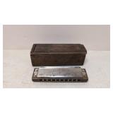 Antique M. hohner 'Ironclad' German haronica