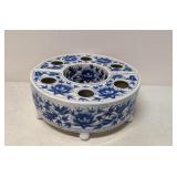 Lillian Vernon blue & white porcelain flower frog