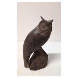 Vintage Carved Folk Art Owl Sculpture