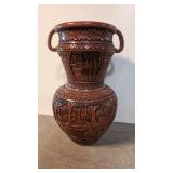 Terra Cotta double handled floor vase