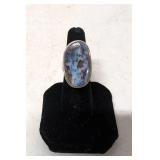 .925 Sterling Boulder Opal Ring