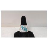 Vintage navajo Turquoise & Mother of pearl ring