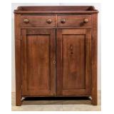 Early 1800s primitive walnut jelly cupboard