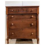 Antique 1800s 3 over 3 empire chest