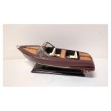 Chris Craft Wooden Replica Motor Boat on stand
