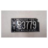 1955 Kansas license plate