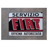 Porcelain Convex Fiat Italian Sign