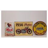 3 Tin tacker Signs