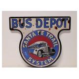 Bus Depot - Santa Fe Trail System sign