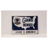 Vintage P of H Grange Member Sign