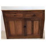 Antique 2 drawer 2 door kitchen cabinet