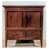 Antique Walnut 2 drawer Sugar Chest
