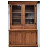 19th Century custom Made Maple Stepback cupboard