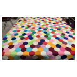 Hand Made Polyester Fabric quilt  1980s