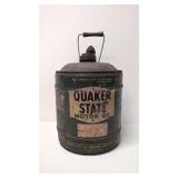 Vintage Quaker State Motor Oil 5 gallon can