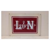 L & N Railroad metal sign