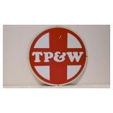 T P & W  Railroad Sign