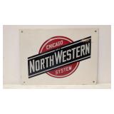 Chicago Northwestern System metal sign