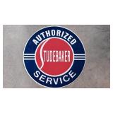 25 1/2' Studebaker Authorized Service metal sign