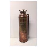 Antique Red Star Copper Fire Extinguisher