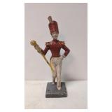 Antique original cast iron drum major doorstop