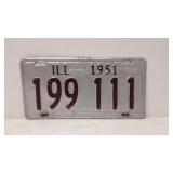 1951 Illinois License Plate