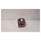 Westmoreland Cranberry Cameo Trinket box