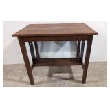 Antique Mission Oak Library Table