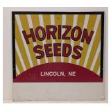 Horizon Seeds metal sign