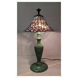 H. E. Rainaud Table Lamp w / Stained glass shade